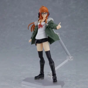 13cm PERSONA5 Figma 434 Futaba Sakura Glasses Girl Anime Handmade Action Figures Desktop Case Decoration Ornament Gift