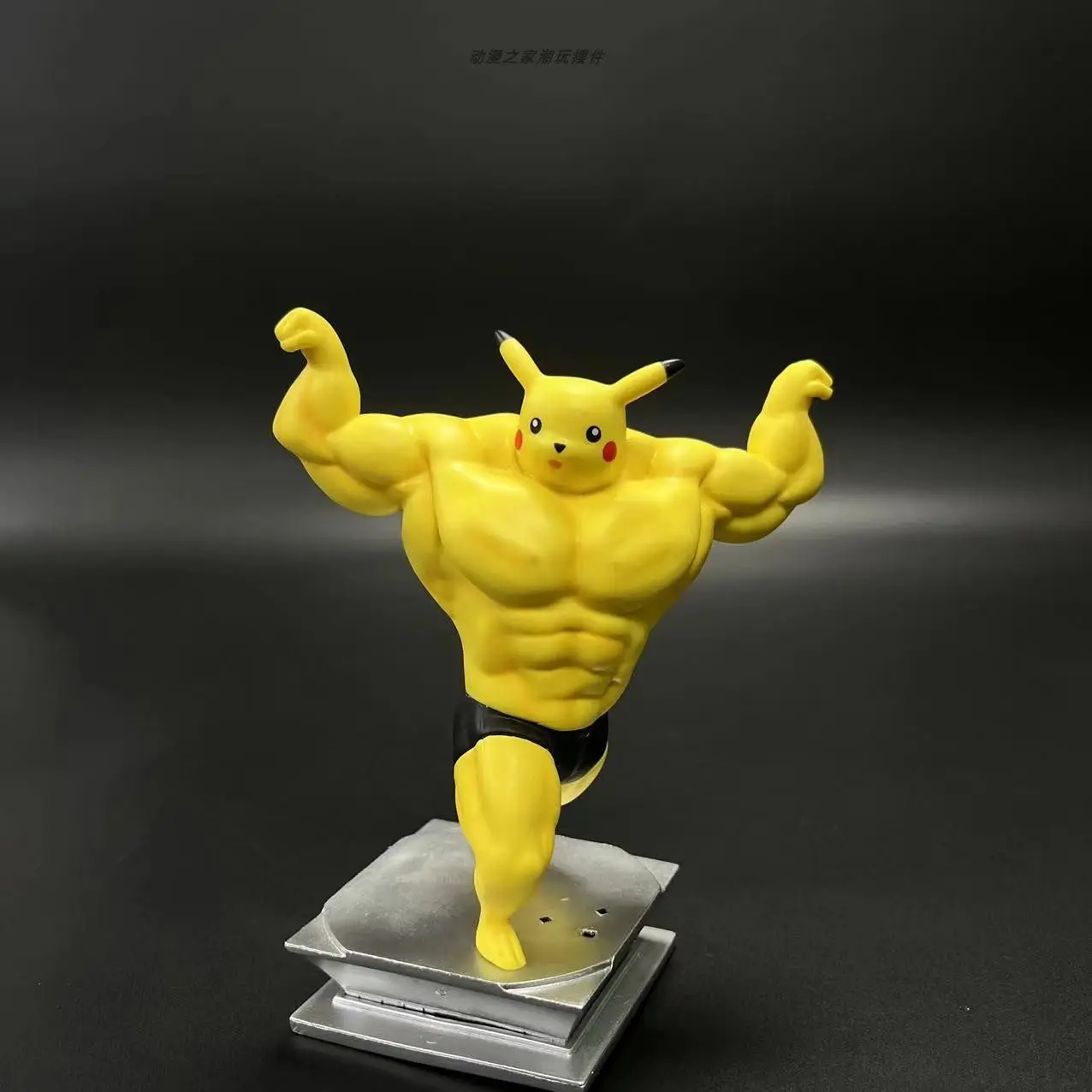 HotSale Muscle Pokemon Figure Set Gym Fitness Pikachu Squirtle with Weights PVC Anime Collectible Desk Shelf Decor Gift for Fans