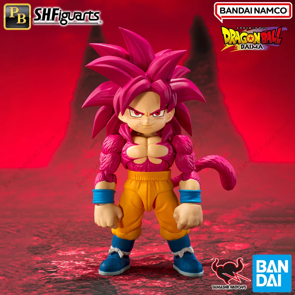 In Stock BANDAI S.H.Figuarts Dragon Ball Daima Super Saiyan 4 Son Goku (Mini) Anime Action Figures Model Toys Holiday Gifts