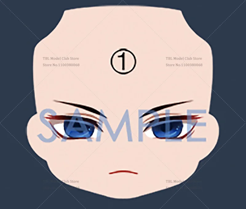 Gsc Doll Replace Face OB11 Head Split Accessory 1/12 Scale Demon Slayer Anime Tomioka Giyuu For 6-inch Action Figure Soldier