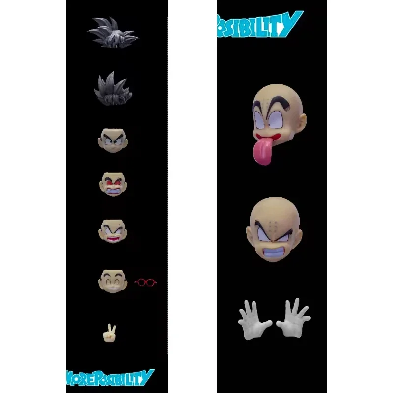 In Stock More Posibili Dragon Ball SHF Son Goku Innocent Challenger Krillin Heads Kit Headsculpt Anime Action Figures Toys - Image 7