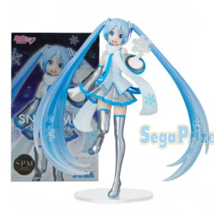 22CM Anime Figure Vocaloid Hatsune Miku SPM Figure Snow Miku Skytown Ver Standing Anime Model Toy Gift Collection Action Figure