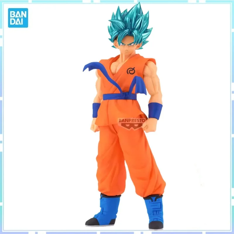 Bandai Original BANPRESTO Anime Dragon Ball Super Saiyan Blue Character Son Goku PVC Action Figure Collectible Model Toy Gifts