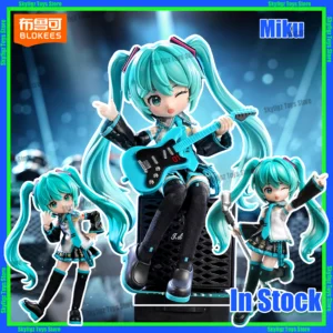 BLOKEES Miku Action Figure HATSUNE MIKU ENCOUNTER EDITION BJD Assembly Model HATSUNE Miku Anime Figure Birthday Gifts 14cm Model