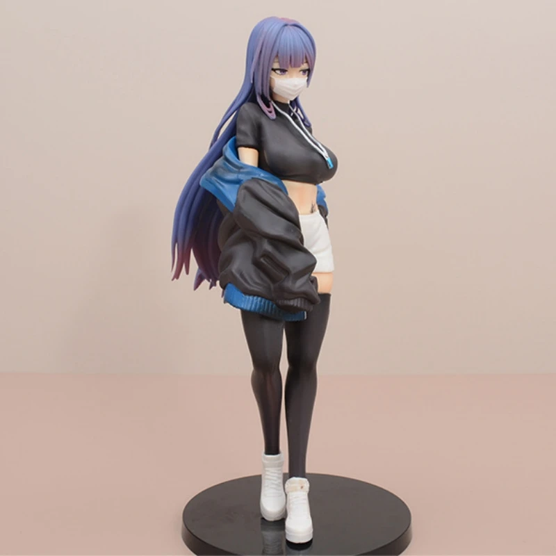 24cm Masked Girl Yuna Illustration Biya Painter Manga Figure Model Statue Boys Collection Desktop Decoration Ornament Toys Gifts