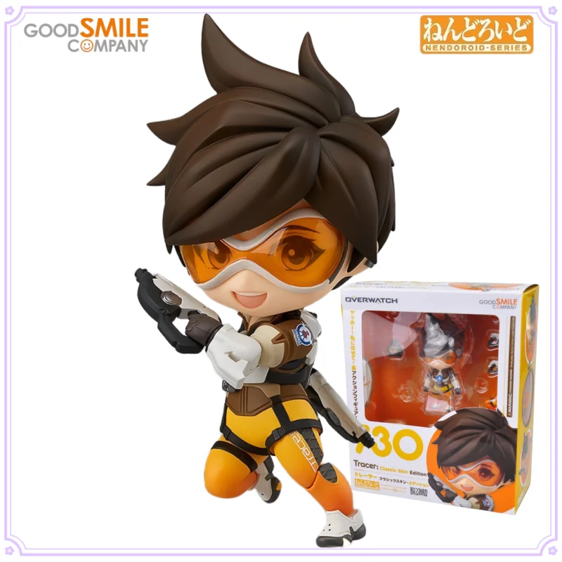 GSC Original Nendoroid Series Overwatch D.Va Tracer Junkrat Anime Action Figure Toys for Boys Gift Collectible Model Ornaments