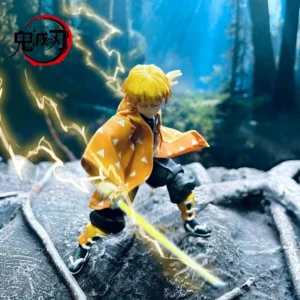 Demon Slayer Shf Series Anime Agatsuma Zenitsu Handmade Clothing Yellow Kimono Cloak Suitable for 1/12 Size Movable Humanoid