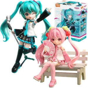 Blokees Hatsune Miku Sakura Miku Q version Formula Clothing Action Figure Joint Mobility Assembly Toy Doll Desktop Ornament Gift