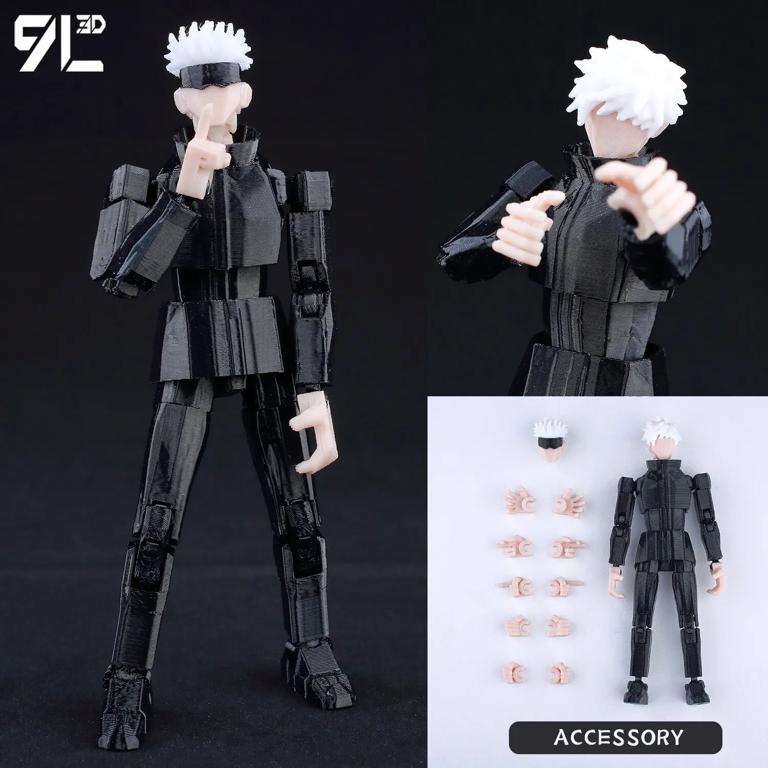 9L3D Printed Jujutsu Kaisen 3D Mini Figures, Satoru Gojo & Geto Suguru Action Model, Anime PVC Collectible Statue, Gift for Fans - Image 14