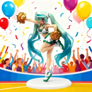 2025 New 18cm Fashion Hatsune Miku Cheerleader Collection Decoration of PVC series models of ornaments