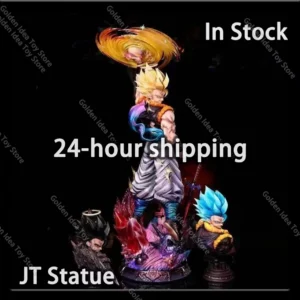 In Stock 45cm JT Statue Dragon Ball Z Gogeta Figure 3 Heads Replace Super Saiyan Gogeta Figurine Collection Model Toys Gifts