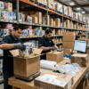 Anime figure warehouse processing and shipping delay illustration