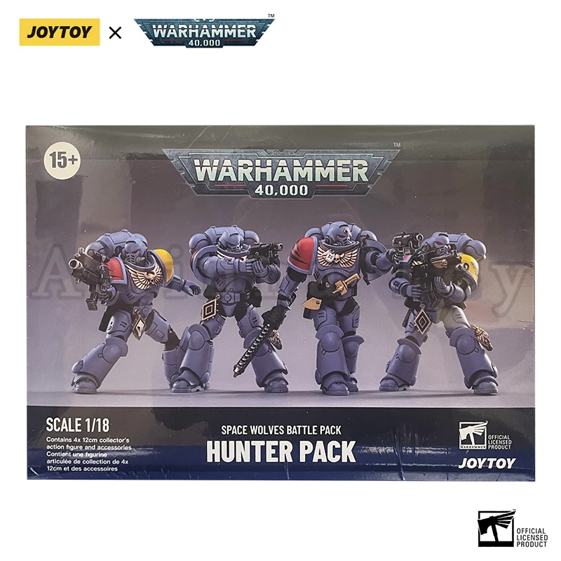 JOYTOY 1/18 Action Figure (4PCS/SET) 40K Space Wolves Battle Pack Hunter Pack Anime Collection Military Model
