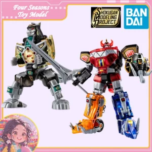 Fast Shipping Bandai Anime SHOKUGAN SMP Kyoryu Sentai Zyuranger Dragon Caesar Beast God/MacZod (Clear Color)Original Model Toys