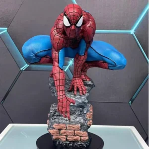 1/4 Marvel Spider Man Figure Spiderman 35cm Center Console Anime Fans Shield Figure Toys Statue Resin Creative Collectible Gifts