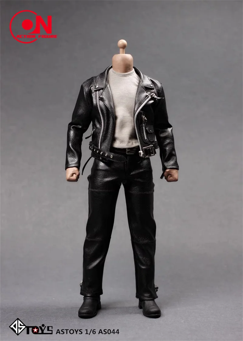 ASTOYS 1/6 AS044 Arnold Leather Suit Motorcycle Clothing Model Fit 12“ TBL M33 Muscle Strong Soldier Action Figure Body Doll