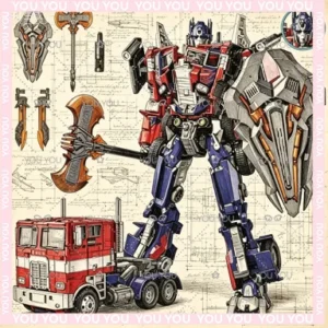 31CM Transformation Optimus Prime Robot Car Toys Truck Head Metal Weapons Suit Gold Black Autobots Action Figure Model Toys Gift