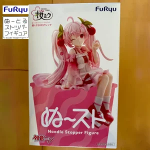 FuRyu Noodle Stopper Hatsune Miku Sakura Miku 2025 WINK Ver. PVC 14CM Anime Action Figures Model Collection Toy