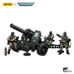 JOYTOY Warhammer 40000/40k Astra Militarum Ordnance Team with Bombast Field Gun Action Figure Doll Model Gift Decoration