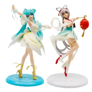 Hot Fashion Hatsune Miku Anime Figure Cheerleader swan lake Chang'e Action Figures Kawaii Girl Figurine PVC Collection Model Toy