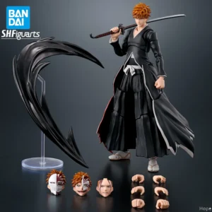 Officially Licensed BANDAI SHFiguarts Tsukiga Tencho Ichigo Kurosaki Figure Anime Action Model BLEACH Figure Genuine Toy