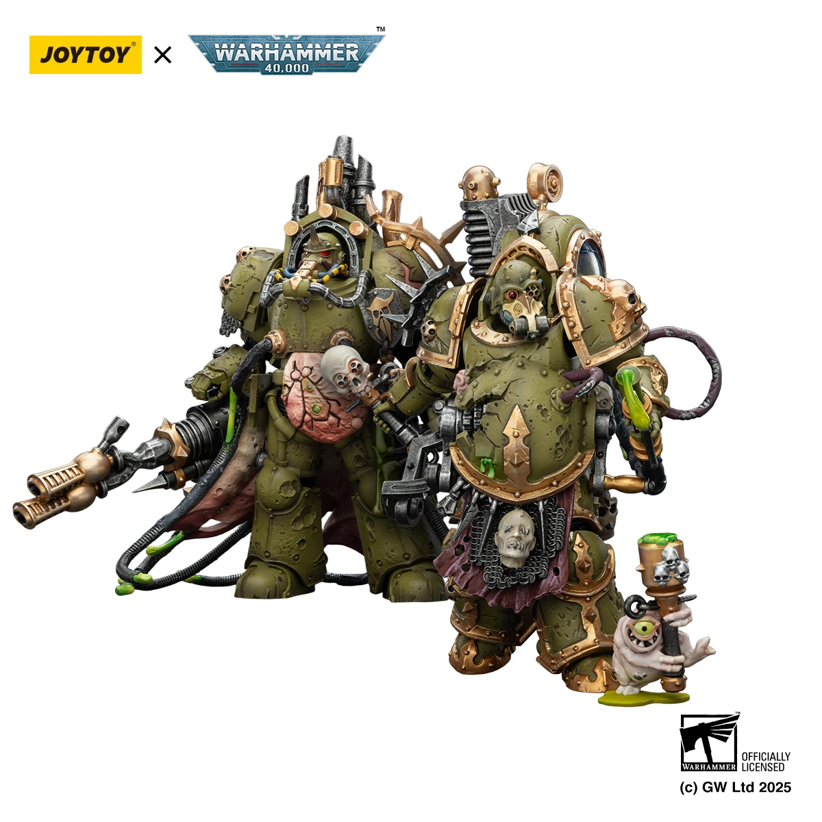 JOYTOY Warhammer40K 1/18 Action Figure Death Guard Foul Blightspawn Lord of Virulence Anime Figurine Joint Movable Model Gifts