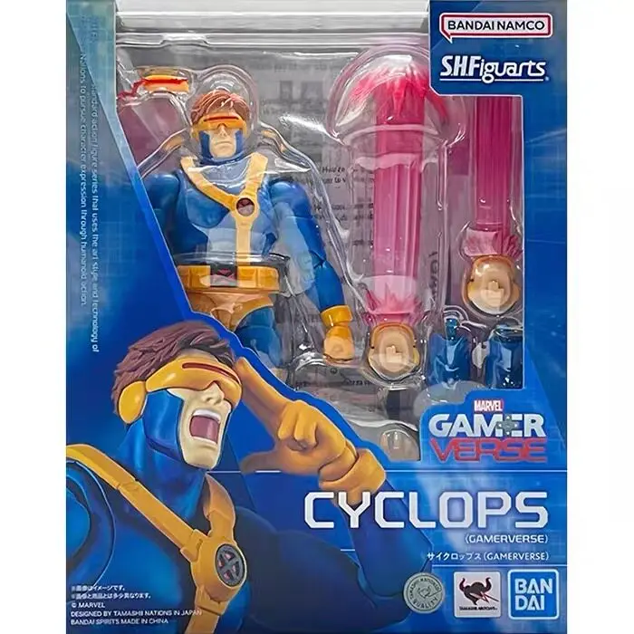Bandai Shf Cyclops Marvel X Men Gamerverse Articulated Action Figure Collectible Pvc Model For Adult Collector Home Display