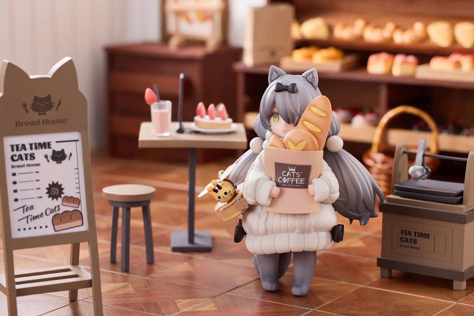Judai Original Ribose DLC Tea Time Cats Customer Cat Meow Town Clerk Cat Meow Town Action Figure Model Doll Toys - Image 6