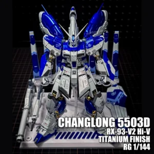CHANGLONG 5503D RX-93-V2 Hi-V RG 1/144 TITANIUM FINISH Version Assembly Model Kit Toys Amuro Plastic Action Figures Gifts