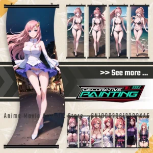 Anime Gundam Lacus Figures Clyne Wall Art Posters HD Prints Scrolls Pictures Canvas Hanging Painting Home Decoration For Room