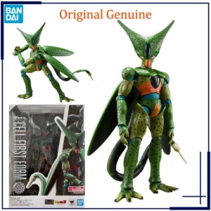 Original Genuine S.H.Figuarts SHF Dragon Ball Cell First Phase Bandai Anime Model Toys Action Figure Gifts Collectible Ornaments