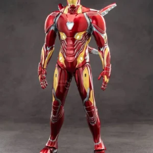 ZD Toys Marvel Iron Man Series: 14-inch Articulated MK50, Iron Man MK42 Action Figure Set with Deluxe Base