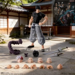 In Stock BANDAI Original S.H.Figuarts JUJUTSU Toji Fushiguro Satoru Gojo SHF Action Figure Model Gift for Kid Foam Box Packaging