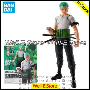 Bandai Original S.H.Figuarts ONE PIECE RORONOA ZORO ROMANCE DAWN NAME LUFFY Anime Action Figure Model Toy Gift in Stock
