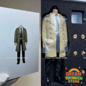 Manipple Studio 1/12 Men Soldier Khaki Windbreaker Journalist Uniform Suit Action Figure Body Fit 6Inch SHF MAFEX Head Sculpts