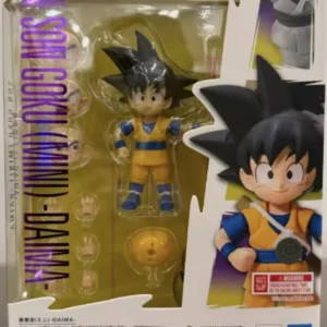 Bandai SHF Son Goku Mini Action Figure Dragon Ball Daima Q Style Anime Collectible With Replaceable Heads Accessories For Fans