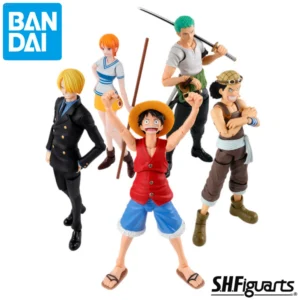 BANDAI S.H.Figuarts -ROMANCE DAWN- Usopp/Dracule.Mihawk/Sanji/Shanks/Roronoa Zoro/Nami Model Kit Action Figure Gift for Fans