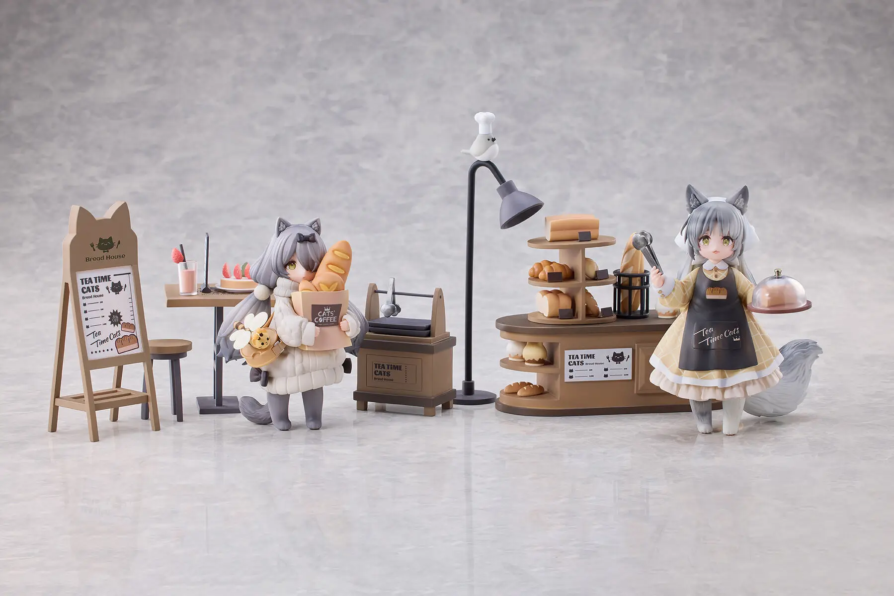 Judai Original Ribose DLC Tea Time Cats Customer Cat Meow Town Clerk Cat Meow Town Action Figure Model Doll Toys