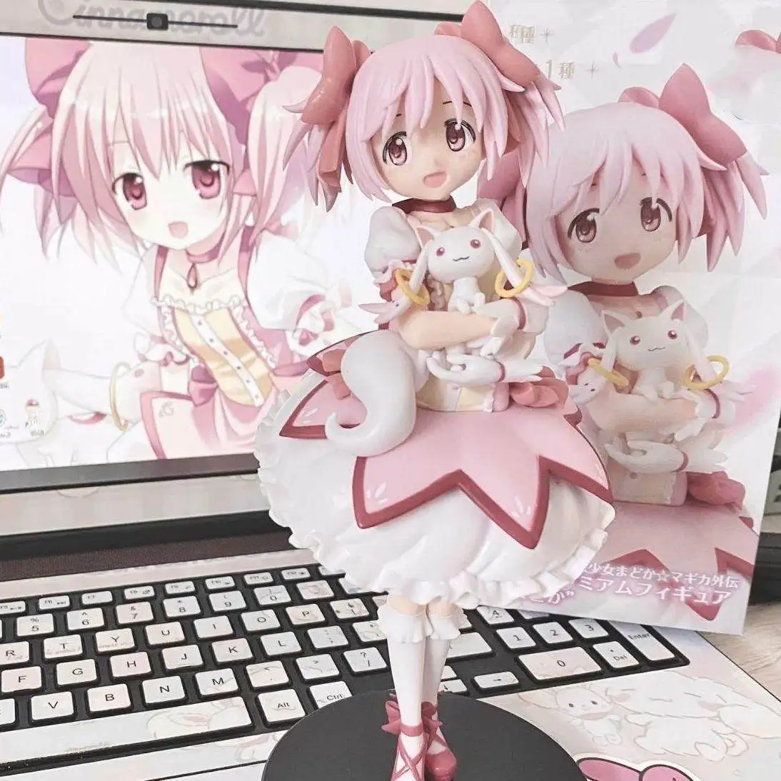 18CM Puella Magi Madoka Magica Kaname Madoka Anime Action Figure PVC Collectible Model Toy Gift Cartoon Character