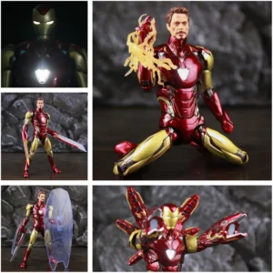 ZD Toys Deluxe Iron Man MK85 2.0 LED Light Edition Mark 85 LXXV Nano Armor 1/10 7" Action Figure Marvel Avengers Endgame Legends