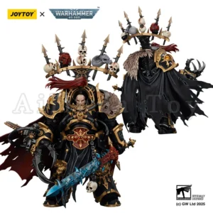 JOYTOY 1/18 Action Figure 40K Black Legion Abaddon the Despoiler with Drach'nyen and the Talon of Horus Anime Toy