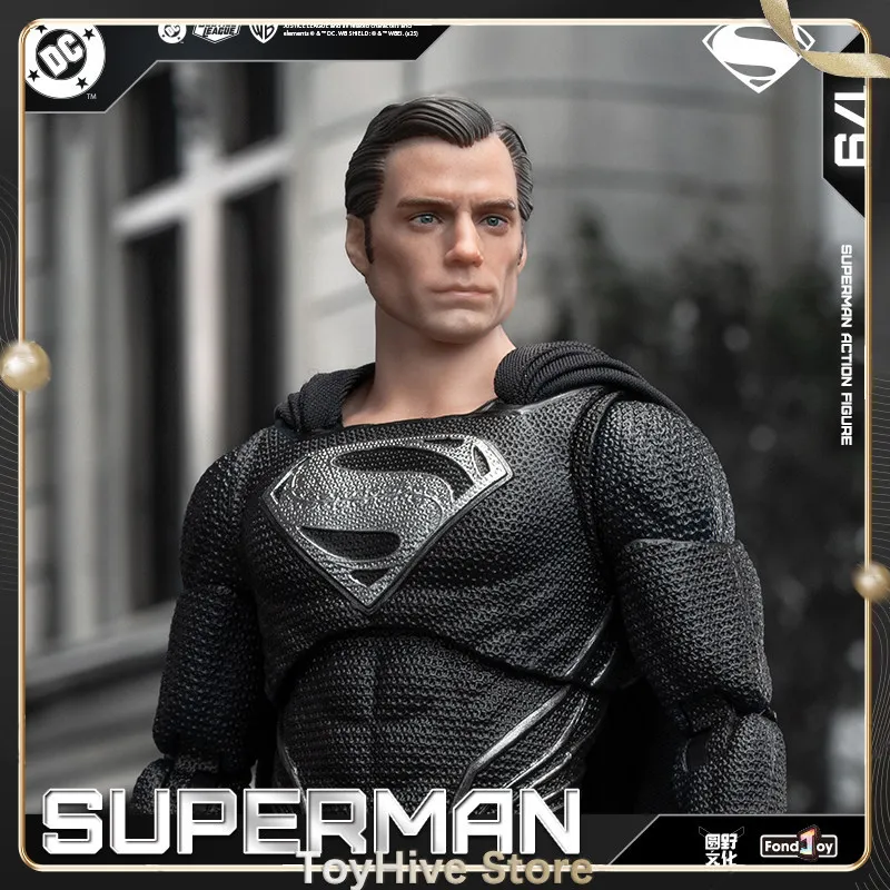 Original Fondjoy Black Superman 2.0 Figure Dc Zack Snyder’S Justice League Figures 1/9 Super Man Pvc Model Doll Joint Movable