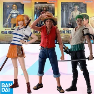 In Stock BANDAI Original Box S.H.Figuarts ONE Piece MONKEY D LUFFY RORONOA ZORO NAMI SHF Action Figure Model Toy Gift for Kids