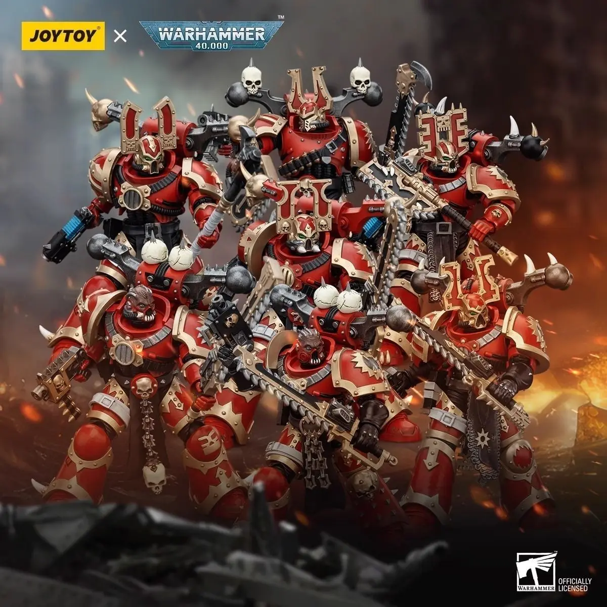 JOYTOY Warhammer 40k 1/18 Action Figures Anime 12.6cm World Eaters Khorne Berzerker