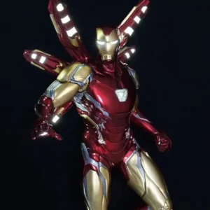 Marvel Studio Iron Man The Avengers 17.71Inch/45cmGuardian Can Move glowing PVC figure Battle Posture ornament Model Toys Gifts