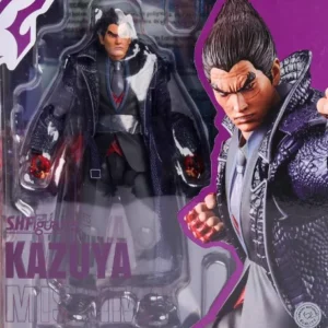 Original box Bandai SHF TEKKEN 8 KAZUYA MISHIMA AND JIN KAZAMA Figure Finished Model kit Anime full Action Toy Gifts for kids