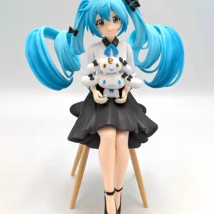 New Anime Hatsune Miku With Big Eared Dog Peripheral Model Decorative Car Decorations Room Doll figure Adult Gift