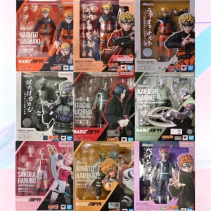 In Stock BANDAI Original Box S.H.Figuarts NARUTO UZUMAKI ITACHI UCHIHA KAKASHI Anime Action Figure Model Toy Gift for Kids