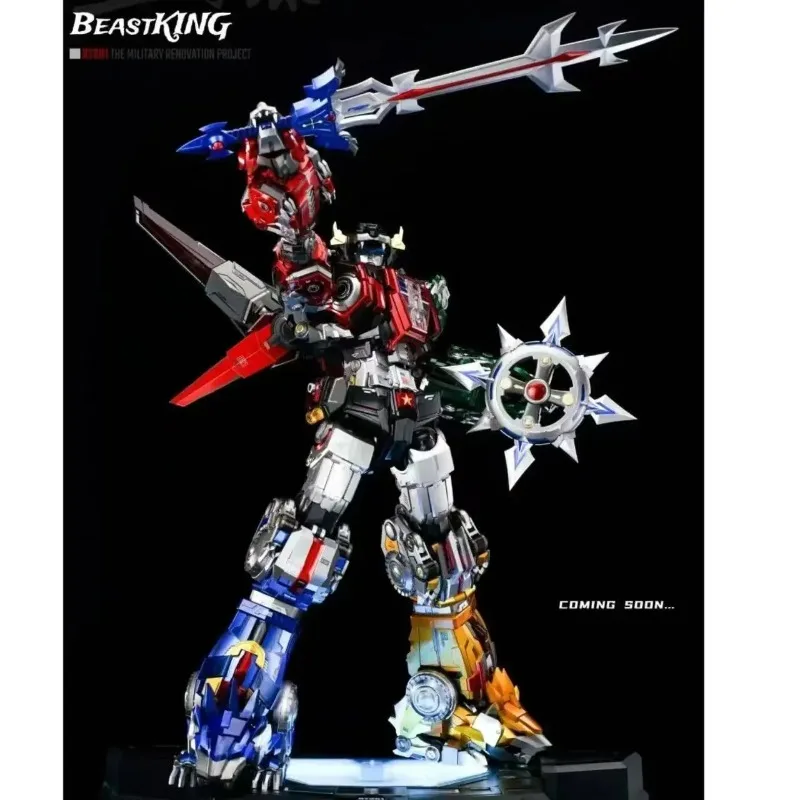 In Stock Transformable and Combining Model Reignite Beast King Reborn-01 LED Base Alloy Detachable Robot Lions Action Figure