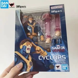 Bandai Shf Cyclops Marvel X Men Gamerverse Articulated Action Figure Collectible Pvc Model For Adult Collector Home Display